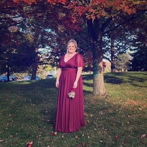 Beautiful wine gown for sale